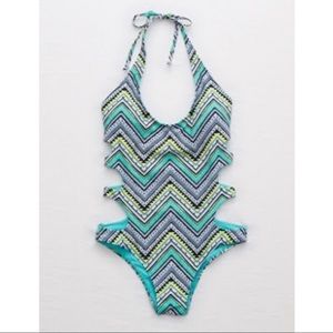 NWT Aerie Super Scoop Cut Out One Piece Swimsuit